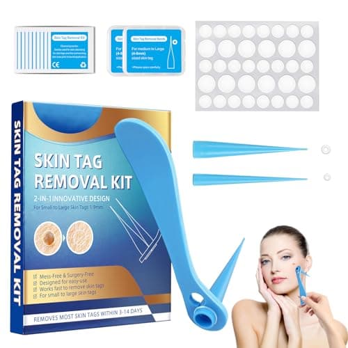 HANIUTTY Skin Tag Remover,2 in 1 Verruche Rimozione Elimina Fibromi Penduli 2-8 mm Rimozione Della Verruca Peduncolare Kit Penna per Rimozione Delle Etichette Della Pelle