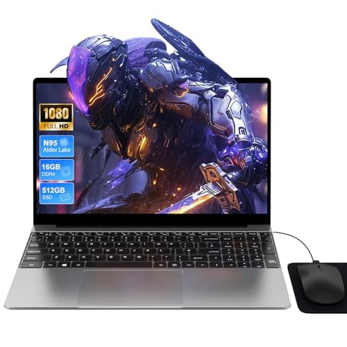 PC Portatile 15,6 Pollici, N95 Up to 3,4GHz, 16GB RAM 512GB SSD 1TB Estensione, Win11 Notebook, Tastiera Retroilluminata con Film Italiana, Ricarica Type-C, 5G WiFi/HDMI/USB, Laptop per Studio/Ufficio