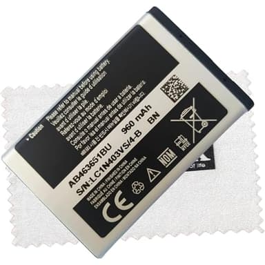 SHLOK Batteria originale Samsung AB463651BU per Samsung B3410 W559 S5620I S5630C S5560 C3370 C3200 C3518 C3060 J808 F339 F400 S5296 C322 L708E S5610 con panno di pulizia