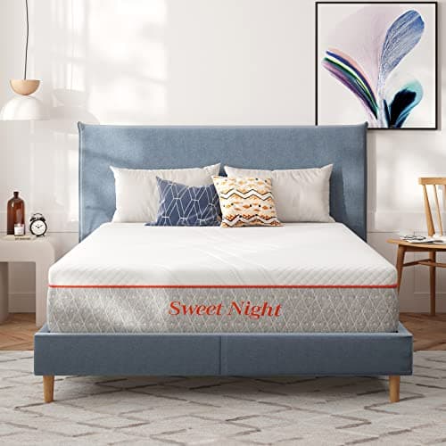 Sweetnight Materasso in Memory Foam e Schiuma Fredda, Materasso Singolo 135x190, Altezza 22 cm, H3 & H4 Ergonomico 7 Zone, Fascia 3D Traspirante con Coprimaterasso Lavabile (135 x190 x 22cm)