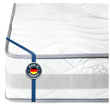 BMM Materasso Comfort 23 160x190 cm, H4 molto solido, materasso in schiuma di lattice certificato Öko-Tex, 7 zone ortopediche, altezza 23 cm, prodotti in Germania