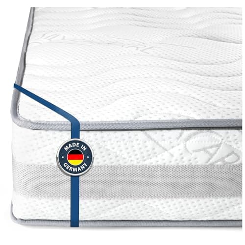 BMM Materasso Comfort 23 160x200 cm, H2 medio, materasso in schiuma di lattice certificato Öko-Tex, 7 zone ortopediche, altezza 23 cm, prodotti in Germania