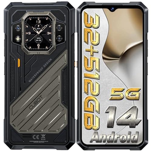 CUBOT Kingkong X 512GB Rugged Smartphone 5G (2024), 32GB+512GB/1TB Telefono Indistruttibile Android 14, 10200mAh/33W Cellulare Antiurto, 2.4K 6.58” FHD+, 100MP, Doppio Schermo/5G Dual SIM/IP68/NFC