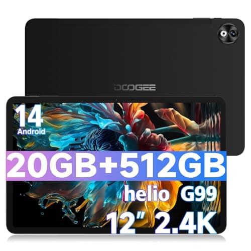 DOOGEE T40PRO Tablet 12 Pollici, 512GB ROM+20GB RAM, Android 14 Tablet in Offerta, Helio G99,Batteria da 10800mAh, Display 2.4K Tablet Gaming 16MP + 8MP 4G Dual SIM/5G WIFI