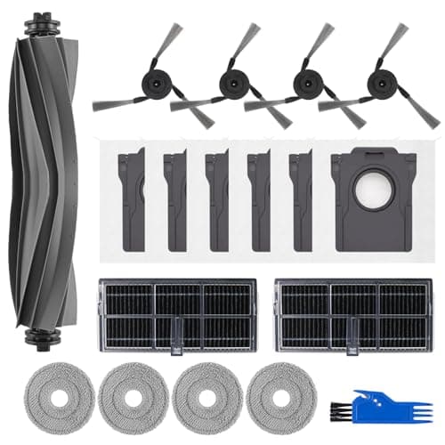 Spofan Kit di Accessori Ricambio per Dreame X40 Ultra Complete/X40 Master/L40 Ultra/P50 Pro Ultra Robot Aspirapolvere, 1 Spazzola Principale, 2 Filtri, 4 Spazzole Laterali, 4 Panni Mop, 6 Sacchetti