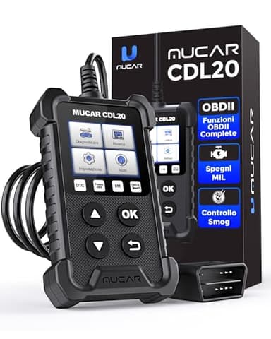 mucar CDL20 Diagnosi Auto Tutte Autodiagnosi OBD2/ EOBD con funzioni OBDII odb2 diagnostica in Italiano del Motore Strumento diagnostica per autoveicolo