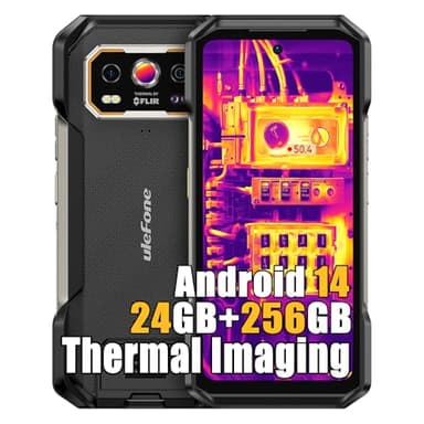 Ulefone Armor 27T Pro 5G Rugged Smartphone 2024, 24GB+256GB+2TB Android 14 Telefono Robusto, 64MP+Termocamera Telefono, 10600mAh Ricarica Wireless, 6.78" FHD+ Cellulari Resistente IP68, NFC, 4G LTE