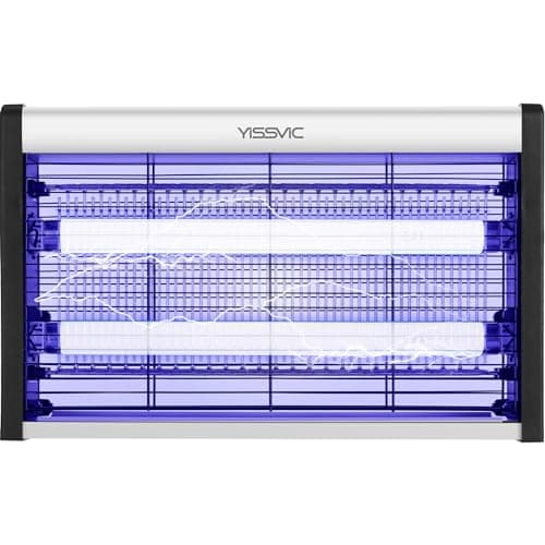 YISSVIC Lampada Antizanzare Elettrica 20W con Luce UV, Catena Sospensione, Cassetto Raccogli Insetti Lavabile,Sicuro per Uomini e Animali, Zanzariera Elettrica per Interni Esterni Casa Giardino