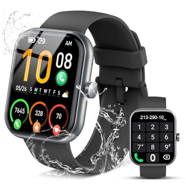 Coucur Smartwatch Uomo Donna, 1.96" Orologio Smartwatch con Effettua/Risposta Chiamate, 113 Modalità Fitness Tracker con Sonno/Cardiofrequenzimetro, IP68 Impermeabile Smart Watch per iOS Androd