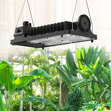 SANSI LED Grow Light per Piante da Interno, 1000W equiv. 2x4ft Copertura Luce di Coltivazione a Spettro Completo dimmerabile con Lente Ottica per Un Elevato PPFD