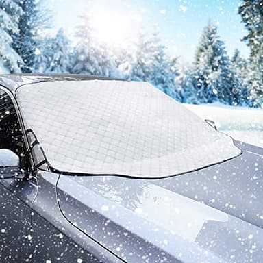 Copertura Parabrezza Auto,Parasole Auto Parabrezza Anteriore 3 magneti Ripiegabile Contro i Raggi UV per Auto, t roc, Jeep renegade, SUV, Furgoni 193 * 126cm Contro Neve Ghiaccio Gelo Polvere Sole