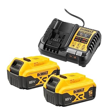 DeWalt DCB1104P2-QW Set Batterie 18 V 5 Ah 2x Batterie XR Incluso Caricatore Rapido per Batterie XR Slide e Batterie Flexvolt