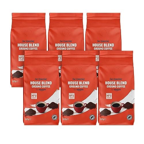 by Amazon Caffè macinato della casa, Classico, tostatura media, 1,36 kg, 6 confezioni da 227 g - Certificato Rainforest Alliance
