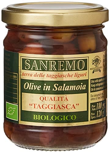 Sanremo, Olive taggiasche in salamoia bio, 180g