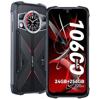 CUBOT Kingkong 9 Rugged Smartphone, Android 13 Telefono Indistruttibile, 24GB RAM+256GB ROM/1TB Cellulare Antiurto, 10600mAh Batteria, 100MP+32MP, 6.583'' Cellulare Robusto, IP68, Dual SIM, Tipo-c