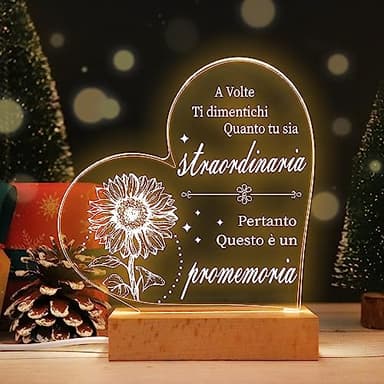 Merclix Regalo Amica Speciale Inspirational Lampada 3d Regalo Migliore Amica Luce Notturna Idee Regalo Donna Compleanno Per Figlia Sorella Moglie Mamma Nonna Natale
