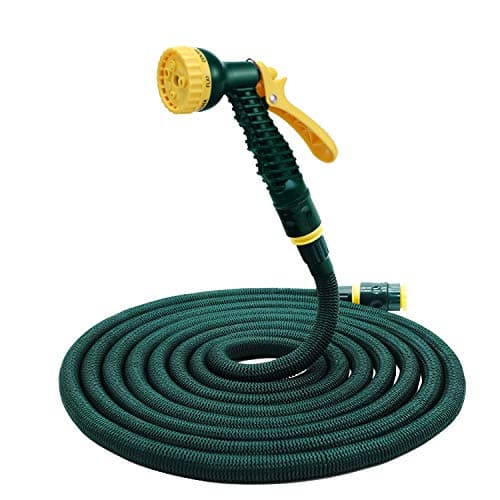 HERZO Tubo Estensibile da Giardino in Poliestere Espandibile Tubo flessibile espandibile flessibile con pistola per irrigazione a spruzzo multifunzionale a 7 impostazioni (15M 50FT)