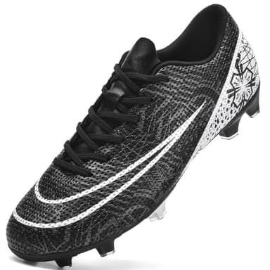 LECYGNB Scarpe da Calcio Uomo Sportivo All'aperto di Calcio Professionali competizioni Scarpe da Allenamento Teenager Scarpe da Calcetto Nero EU 42
