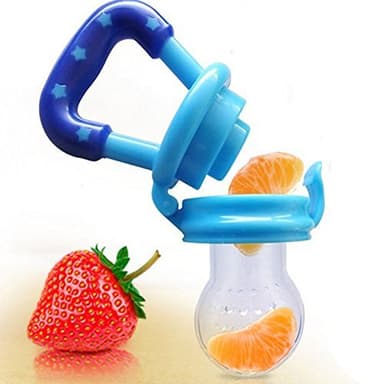 Q4U ciuccio per bambini per allattamento al seno, svezzamento, dentizione, ciuccio con cibo fresco/ frutta, tettarella, massaggiagengive