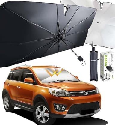 HOME KOKO LOOK Ombrello Parasole Auto Parasole Auto Parabrezza Interno Parasole Auto Ombrello Parasole Auto Parabrezza Parasole a Ombrello Auto Grande 140x78cm Copri Parabrezza per Auto Sole