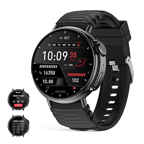Smartwatch Uomo Ultra 1.52” HD rotondo con chiamate e Risposta ,lettore musicale, tracker di attività impermeabile,Sonno, Orologio Intelligente Fitness con 120 modalità sportive per IOS Android