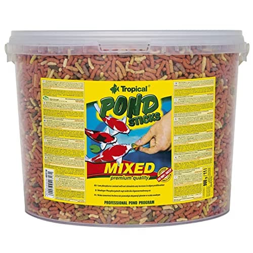 POND STICKS MIXED 11L / 900g mangime per migliorare i colori delle koi e di altri pesci da laghetto, favorisce la colorazione rossa e dorata dei pesci da laghetto