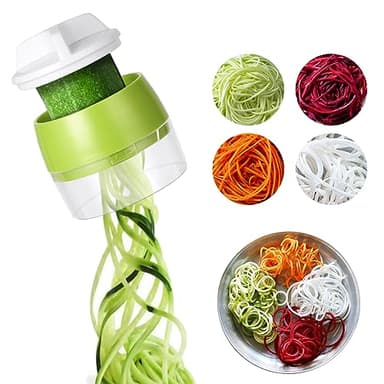 AUAUY Spiralizzatore di Verdure 4 In 1 Taglia Verdure a Spaghetti - Affettatrice a Spirale Vegetale, Affettatrice a Spirale, Grattugia da Cucina per Fare Pasta Vegetale, Cetriolo, Carote Tagliuzzati