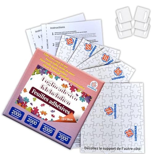 Colla per puzzle 1000 e 2000 pezzi, Appendi i tuoi puzzle senza cornice, Include video tutorial in italiano, Accessori per adulti e bambini
