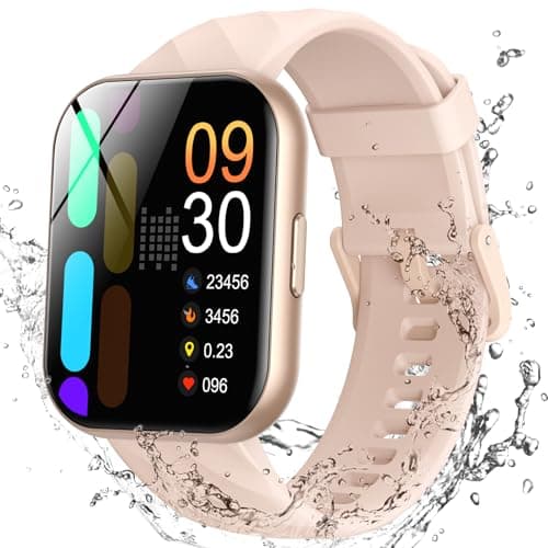 Parsonver Smartwatch Donna con 5ATM Impermeabilità per Nuoto, 1,8" HD Orologio Fitness con 100+ Sport, Frequenza Cardiaca, Sonno, Calorie, SpO2, Smart watch per iPhone Android, Oro Rosa, FF2