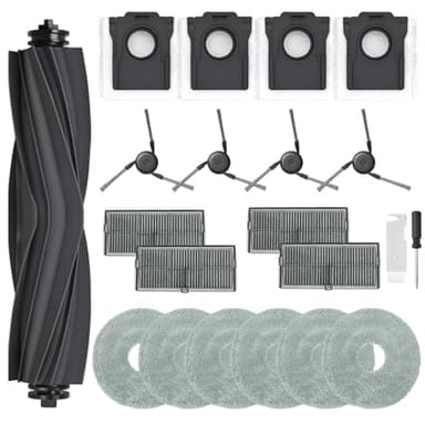 Cleptorize Kit di Accessori per Dreame L40 Ultra/ X40 Ultra/ X40 Ultra Complete/ X40 Master, Ricambio 1 Spazzola Principale, 4 HEPA Filtri, 4 Spazzole Laterali, 6 Panni Mop, 4 Sacchetti Polvere