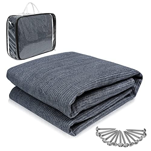 UISEBRT Tappeto per veranda, Telo per Tenda da Campeggio con Picchetti e Borsa di Trasporto, Stuoia per Camper e Caravan Stuoia da Campeggio in HDPE, diverse misure