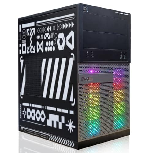 Dell Computer da scrivania RGB Gaming PC,Quad Core I5 fino a 3,6 GHz, Radeon RX 550 4 GB GDDR5, RAM 16 GB, SSD 512 GB, WiFi 600 M, Bluetooth 5.0, W10P64 (rinnovato)