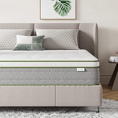 Novilla Materasso 180x200, Materasso Matrimoniale Molle Insacchettate e Memory Foam in Gel Fresco Altezza 22cm, Materasso Ibrido Tessuto in di Bambù, Supporto del Bordo Tecnologia Alta Resilienza