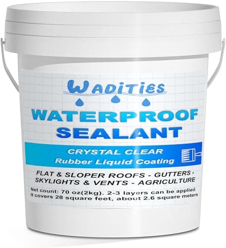 Wadities Agente Impermeabile Invisibile, Sigillante Impermeabile Liquido, Adesivo Impermeabile Trasparente di Riparazione Delle Perdite, Rivestimento Impermeabile per Interni ed Esterni 2 KG