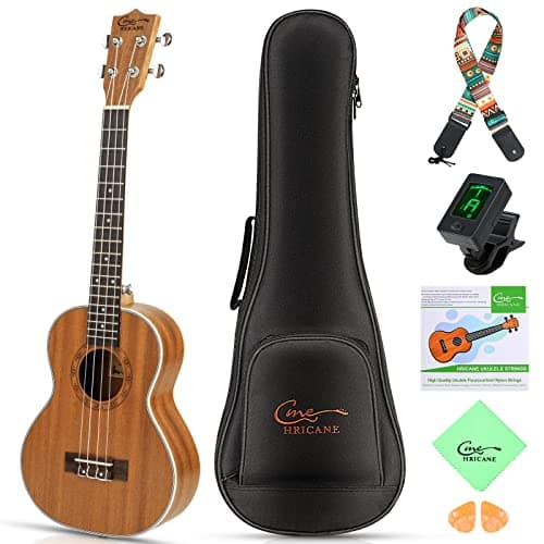 Hricane Ukulele Soprano Professionale Opaco Kit Ukulele con Busta Grosso E altri Accessori (21 Pollici)