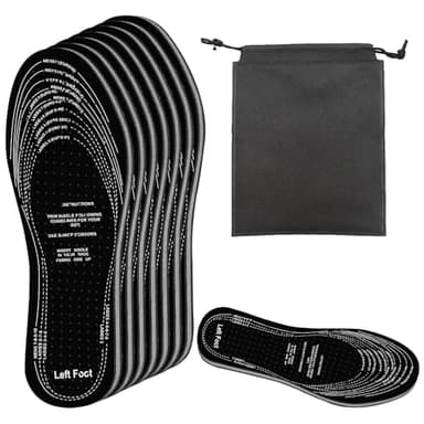 Scettar 8 Paia Solette al Carbone Attivo,Solette Sottopiede ai Carboni Attivi in Lattice Antiodore Antisudore, Solette Anti Sudore,Solette Scarpe in Morbida Schiuma di Lattice