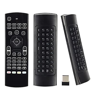 Retroilluminazione 2.4G Air Mouse Mini Tastiera Telecomando Wireless Multifunzionale con Apprendimento Infrarossi, Air Control per Android Smart TV Box, 3-Gyro e 3-Gsensor, G Box HTPC Mini PC, PS3/4