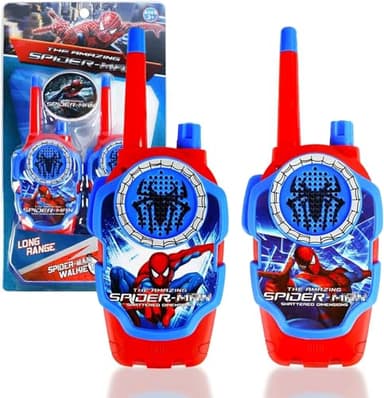 Walkie Talkie Bambini 2 Pezzi 3D Walkie-Talkie Spider Giocattoli Bambino 3 4 5 6 7 8 Spider Walkie Talkie Anni Giocattoli per Avventure All'aria Aperta, Campeggio,Escursioni