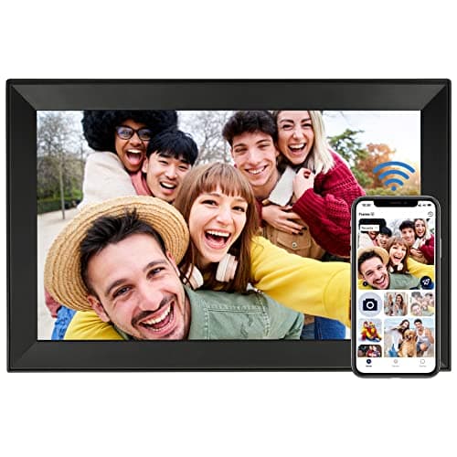 AEEZO Cornice digitale WiFi da 15,6 pollici, Full HD Touch Screen Smart Digital Photo Frame con 64GB di memoria, rotazione automatica, facile installazione per condividere foto o video tramite