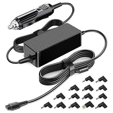 KFD 90W DC 12V-24V Caricabatteria da Auto Per HP Dell Toshiba IBM Lenovo Acer ASUS Compaq Samsung Sony Universel TV Camper PC Portatile Alimentatore da Auto Caricatore Con 14 Connettores