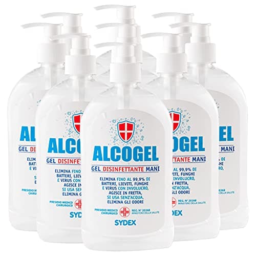 Gel Disinfettante Mani Professionale Igienizzante Antibatterico - Presidio Medico Chirurgico Elimina Odori Fino al 99,9% di Germi Funghi Batteri e Virus (9x 500ml)