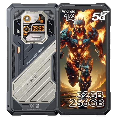 CUBOT KingKong X 5G Rugged Smartphone, 32GB+256GB/2TB, Android 14 Cellulare, IP68&IP69K, Batteria 10200mAh, 6.58 Pollici FHD+ 120Hz, Supporto NFC, OTG, Impronta Digitale con Ricarica Rapida 33W