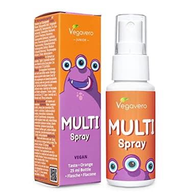MULTIVITAMINICO per BAMBINI | con Vitamine C, B, D3 e K2 | per lo Sviluppo e il Sistema Immunitario | Gusto Arancia | Senza Zucchero | Vegan | Vegavero®