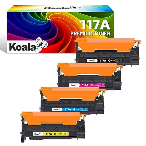 Koala 117A (Con Chip) Compatibili Cartucce Toner Sostituzione per HP 117A Toner Set W2070A W2071A W2072A W2073A für Color Laser MFP 179fwg 178nwg 150nw 179fnw 178nw 150a ( Nero Magenta Ciano Giallo )