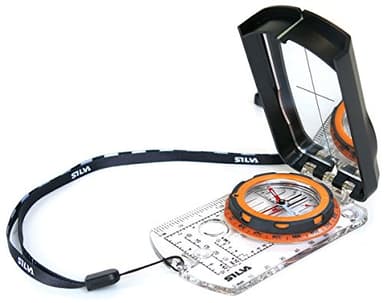 Silva Ranger 2.0 - Bussola avanzata con specchio, scheda pendenza e cordino, colore: arancione