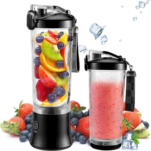 zootop Frullatore portatile Frullatore personale per frullati e frullati Tazza per frullato impermeabile Tazza per succo multifunzione da 600 ml Ricaricabile con cannuccia per interni ed esterni