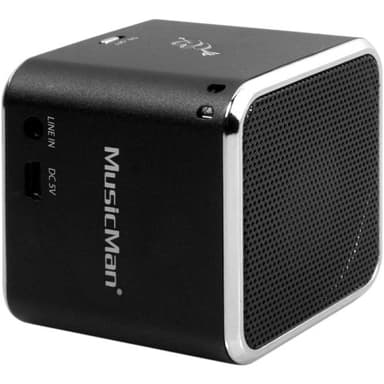 MusicMan Mini Altoparlante Bluetooth Portatile Supporto per Scheda MicroSD Audio Altoparlante Mobile Compatto per Smartphone Tablet Laptop BT-X2 (Nero)