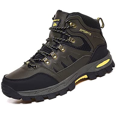 VTASQ Scarpe da Trekking Uomo Donna Arrampicata Sportive Impermeabili Traspiranti Passeggiate Stivali per Antiscivolo All'aperto Scarpe da Escursionismo A22Verde Militare 41EU