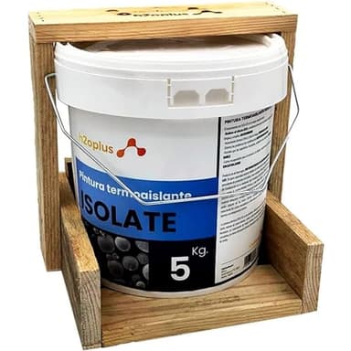 h2oplus ISOLATE - Vernice termoisolante bianca 5 kg - Protezione anti-umidità e isolante termico superiore | Ideale per interni ed esterni | Vernice bianca anticondensa