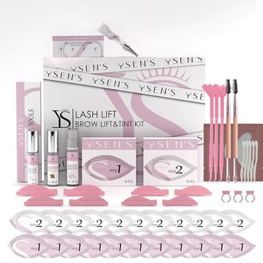 Ysen's Kit Laminazione Ciglia, laminazione per sopracciglia e tintura (nero), set per sollevamento sopracciglia,set completo professionale, dura 6-8 settimane,Confezione regalo di grandi dimensioni